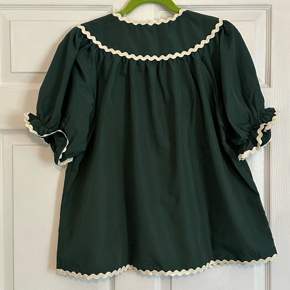 Entro Hunter Green Ric Rac Top - L & NWT - Picture 9 of 9